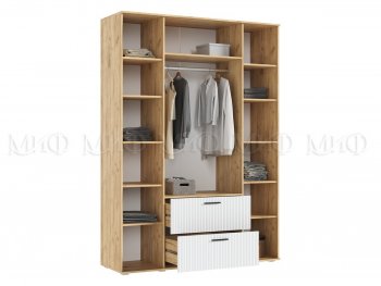 Шкаф 1600 мм Сильвия, крафт/белый (Миф) в Реж - rezh.mebel-e96.ru