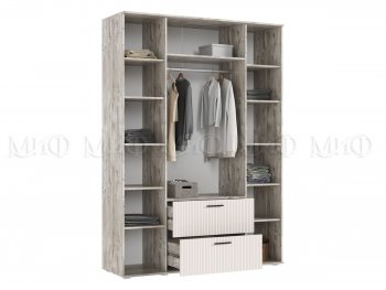 Шкаф 1600 мм Сильвия, дуб юкон/кашемир (Миф) в Реж - rezh.mebel-e96.ru