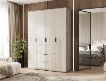 Шкаф 1600 мм Сильвия, дуб юкон/кашемир (Миф) в Реж - rezh.mebel-e96.ru