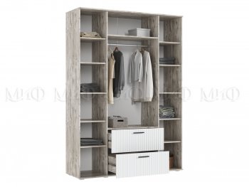 Шкаф 1600 мм Сильвия, дуб юкон/белый (Миф) в Реж - rezh.mebel-e96.ru