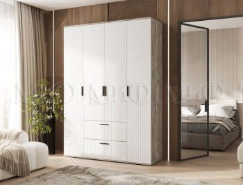 Шкаф 1600 мм Сильвия, дуб юкон/белый (Миф) в Реж - rezh.mebel-e96.ru