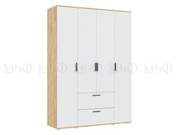 Шкаф 1600 мм Сильвия, крафт/белый (Миф) в Реж - rezh.mebel-e96.ru