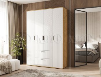 Шкаф 1600 мм Сильвия, крафт/белый (Миф) в Реж - rezh.mebel-e96.ru