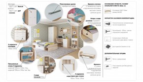 Система Стелс Стол письменный 120 1д1ящ Дуб сонома/Белый в Реж - rezh.mebel-e96.ru