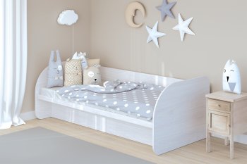 Кровать с подъемным механизмом Сказка, ясень (Зарон) в Реж - rezh.mebel-e96.ru