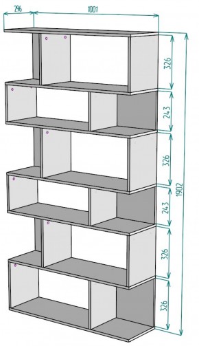 Стеллаж S10 (ДМ) в Реж - rezh.mebel-e96.ru