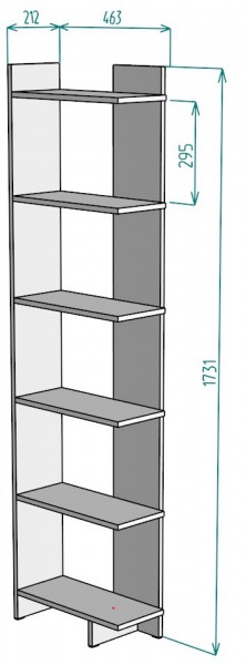 Стеллаж S4 (Белый) в Реж - rezh.mebel-e96.ru