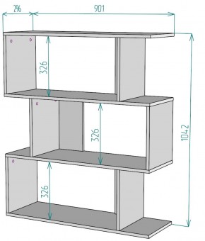 Стеллаж S41 (Белый) в Реж - rezh.mebel-e96.ru