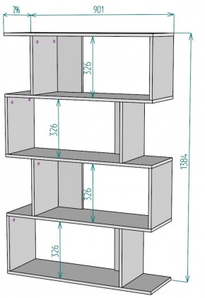 Стеллаж S48 (Белый) в Реж - rezh.mebel-e96.ru