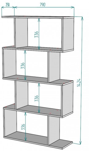 Стеллаж S52 (Белый) в Реж - rezh.mebel-e96.ru