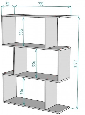 Стеллаж S53 (Белый) в Реж - rezh.mebel-e96.ru