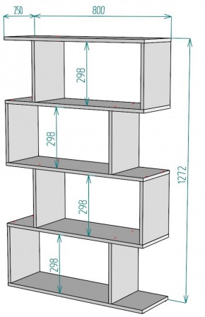 Стеллаж S54 (Белый) в Реж - rezh.mebel-e96.ru