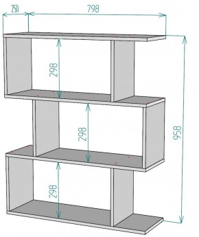 Стеллаж S55 (Графит) в Реж - rezh.mebel-e96.ru