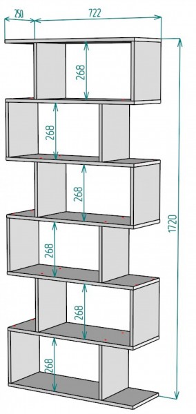 Стеллаж S57 (ДВ) в Реж - rezh.mebel-e96.ru