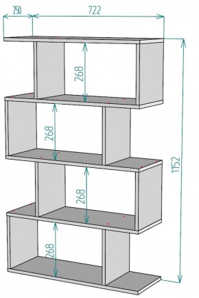 Стеллаж S59 (Белый) в Реж - rezh.mebel-e96.ru