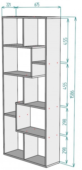 Стеллаж S8 (Белый) в Реж - rezh.mebel-e96.ru