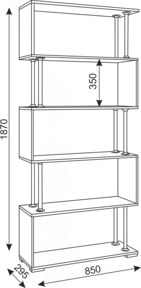 Стеллаж Зигзаг-1 (Риннер) в Реж - rezh.mebel-e96.ru