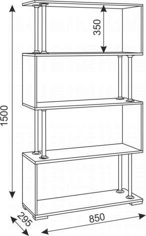 Стеллаж Зигзаг-2 (Риннер) в Реж - rezh.mebel-e96.ru