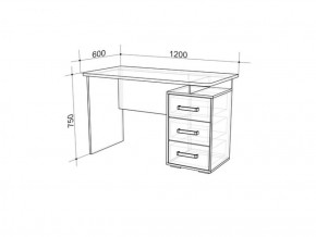 Стол компьютерный Лайт-2 (1200) в Реж - rezh.mebel-e96.ru