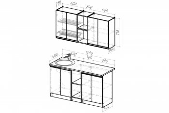 Кухонный гарнитур Сюита нормал 1500 мм (Герда) в Реж - rezh.mebel-e96.ru