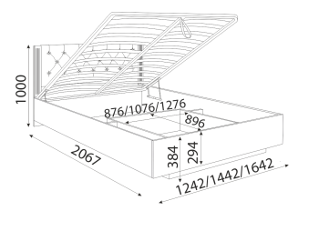 Кровать с ПМ Тиффани парящая (Риннер) в Реж - rezh.mebel-e96.ru