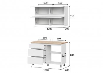 Кухонный гарнитур Токио 1200 мм (СВ) в Реж - rezh.mebel-e96.ru