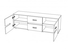 Тумба под ТВ Ким (Белый глянец/Венге) в Реж - rezh.mebel-e96.ru