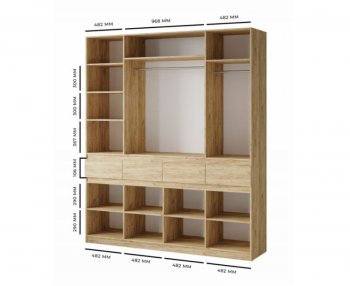 Шкаф 2000 мм Турин ЛДСП крафт серый/кашемир (ВВР) в Реж - rezh.mebel-e96.ru