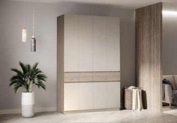 Шкаф 2000 мм Турин ЛДСП крафт серый/кашемир (ВВР) в Реж - rezh.mebel-e96.ru