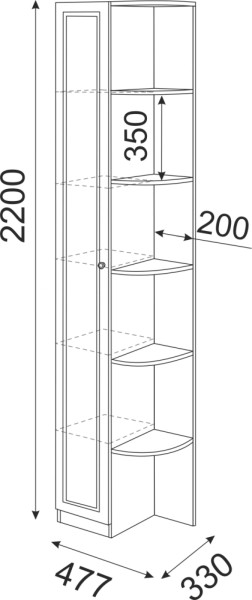 Угловой пристрой Беатрис (модуль 13) левый (Риннер) в Реж - rezh.mebel-e96.ru