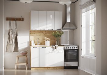 КУхонный гарнитур Валерия 1200 мм вотан/белый(Сурская) в Реж - rezh.mebel-e96.ru