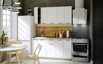 КУхонный гарнитур Валерия 1600 мм вотан/белый(Сурская) в Реж - rezh.mebel-e96.ru