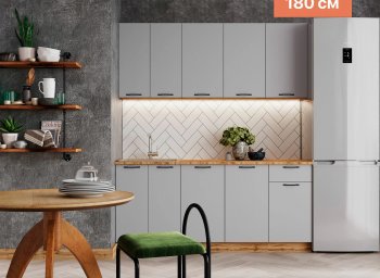 КУхонный гарнитур Валерия 1800 мм вотан/серый (Сурская) в Реж - rezh.mebel-e96.ru