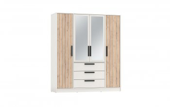Шкаф 1700 мм 83.07 Вегас (4-х дв.) белый (Олмеко) в Реж - rezh.mebel-e96.ru