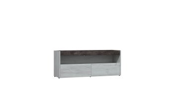 ТВ тумба Вегас Дуб Крафт Белый/Ателье темн. (Лин) в Реж - rezh.mebel-e96.ru