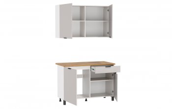 Кухонный гарнитур 1200 мм Венера кашемир ЛДСП (Олмеко) в Реж - rezh.mebel-e96.ru