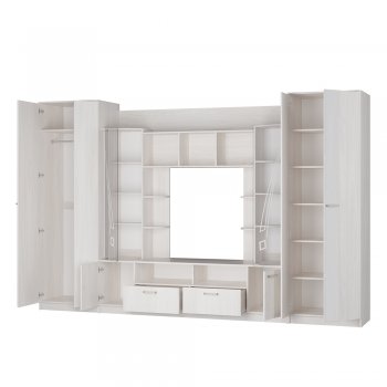 Стенка Венеция ясень белый (БТС) в Реж - rezh.mebel-e96.ru