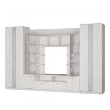 Стенка Венеция ясень белый (БТС) в Реж - rezh.mebel-e96.ru