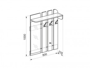 Вешалка Аврора (Мебельсон) в Реж - rezh.mebel-e96.ru