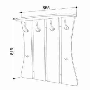 Вешалка Уют 2 (Мебельсон) в Реж - rezh.mebel-e96.ru