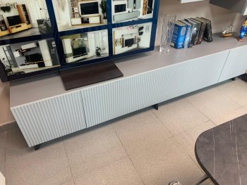 Стенка Сканди МДФ НМ-001 грин грей софт (Стиль) в Реж - rezh.mebel-e96.ru