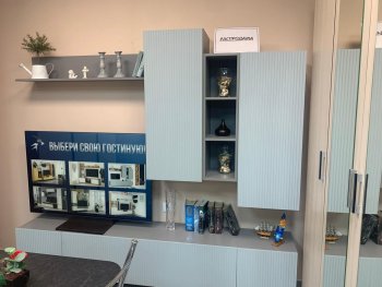 Стенка Сканди МДФ НМ-001 грин грей софт (Стиль) в Реж - rezh.mebel-e96.ru