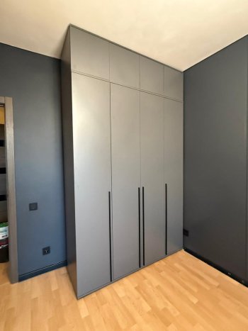 Шкаф 1600 мм 4-х створчатый Норд с антресолью графит (Миф) в Реж - rezh.mebel-e96.ru