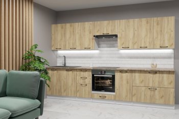 Кухонный гарнитур Янтарь 3000 мм (Герда) в Реж - rezh.mebel-e96.ru