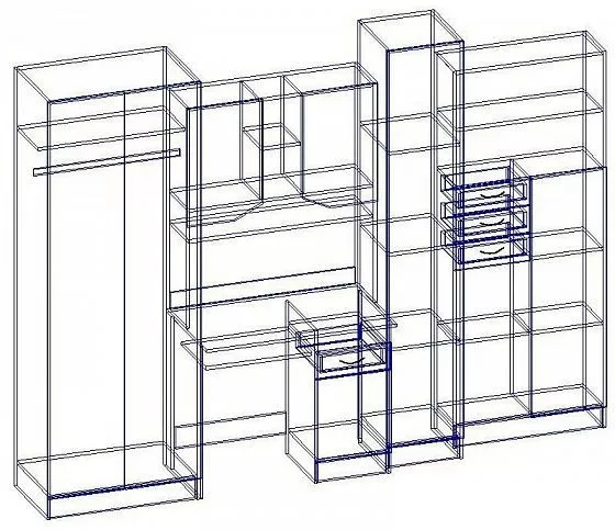 Стенка детская Юниор МДФ (Регион) в Реж - rezh.mebel-e96.ru