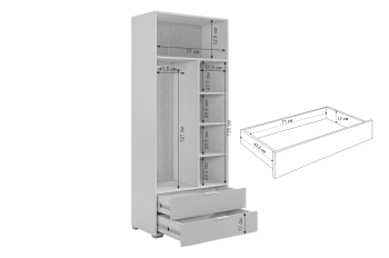 Шкаф 800 мм двухдверный 120.01 Зефир розовый (Мебельсон) в Реж - rezh.mebel-e96.ru